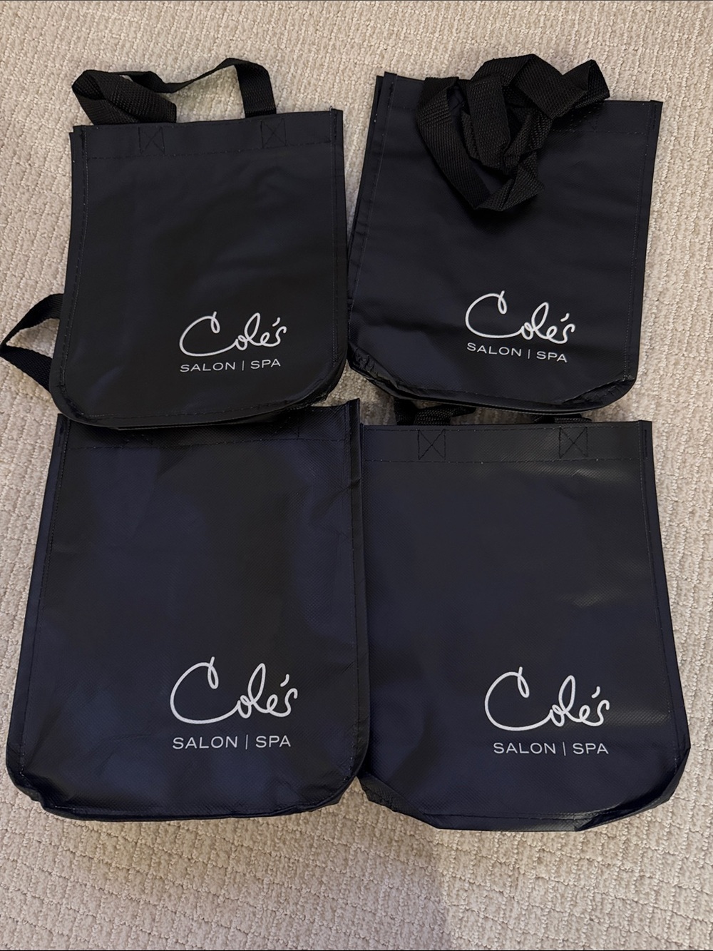 Cole’s Salon | Spa Black Reusable Bag - Set of 4